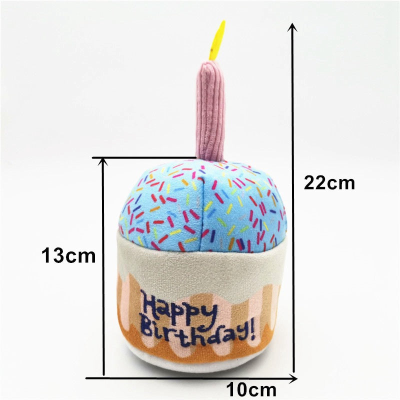PartyPaws Birthday Cake Sound & Fun Plush Toy