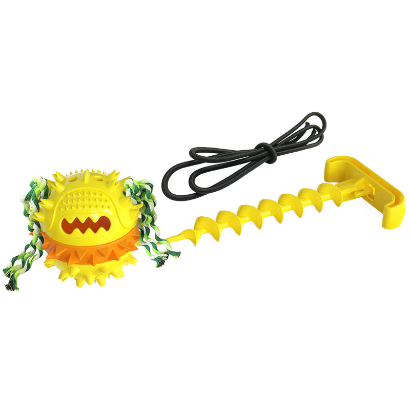 BarkBuddy Outdoor Tug-of-War Rope Ball Toy