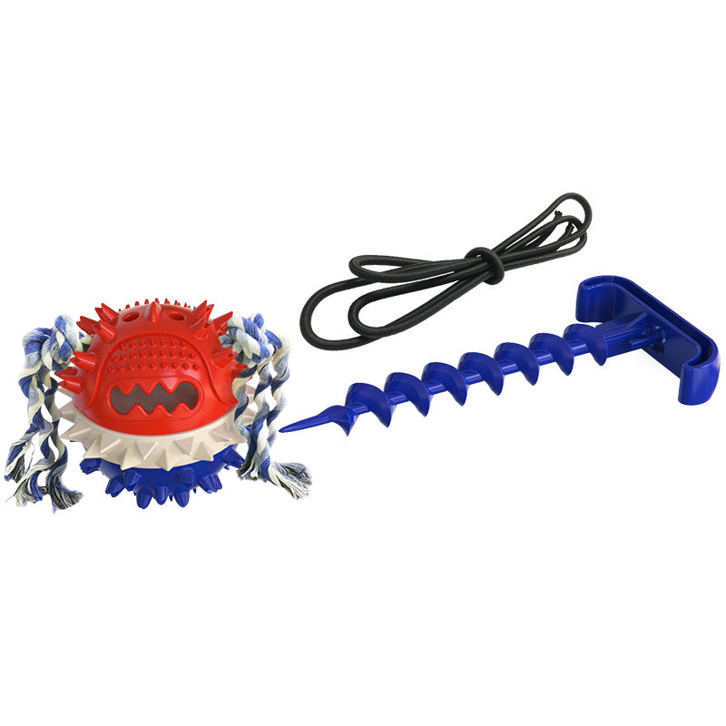 BarkBuddy Outdoor Tug-of-War Rope Ball Toy