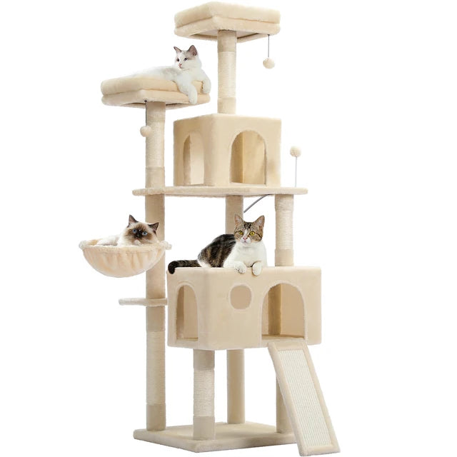 Cat Haven Climbing Tree: Multi-Level Wooden Cat Activity Center