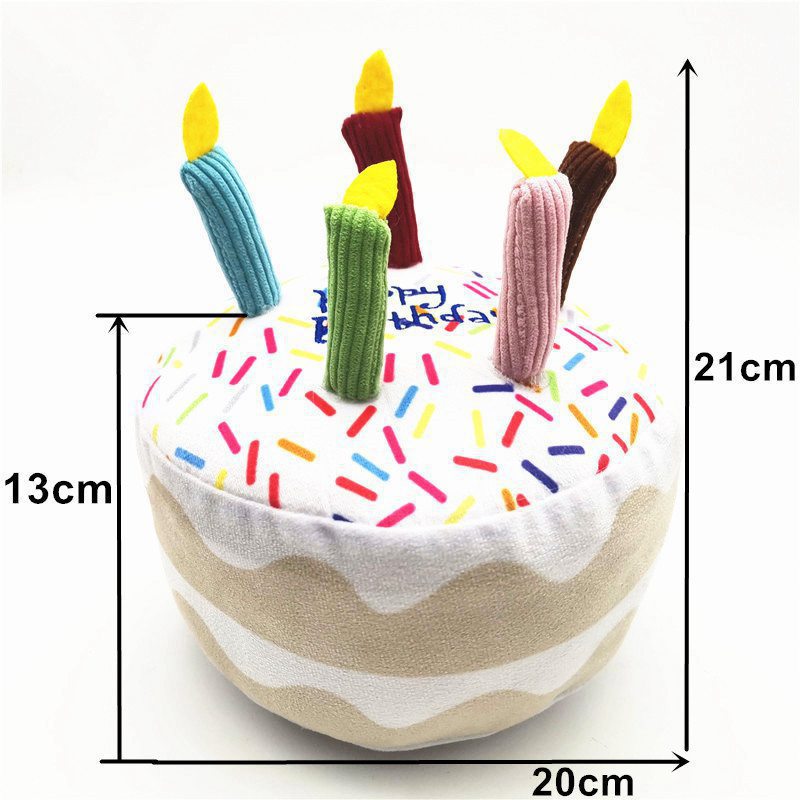PartyPaws Birthday Cake Sound & Fun Plush Toy