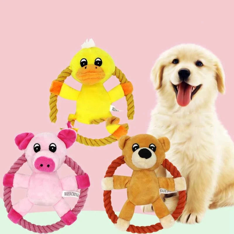 Quack 'n' Squeal Delight: Cartoon Chew Buddies for Pups