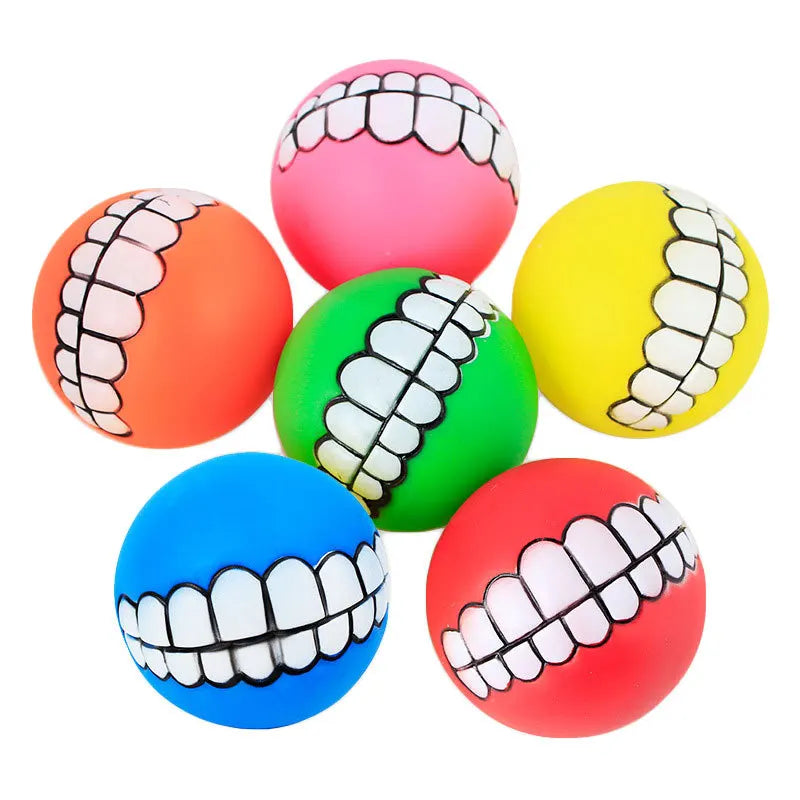 ChompChew GrinSphere: Squeaky Dental Dog Ball