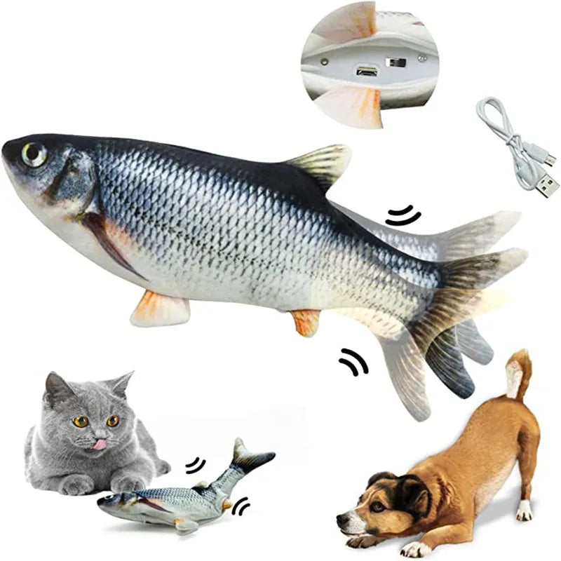 SwishFish: USB Rechargeable Wiggle Fish Toy for Pets