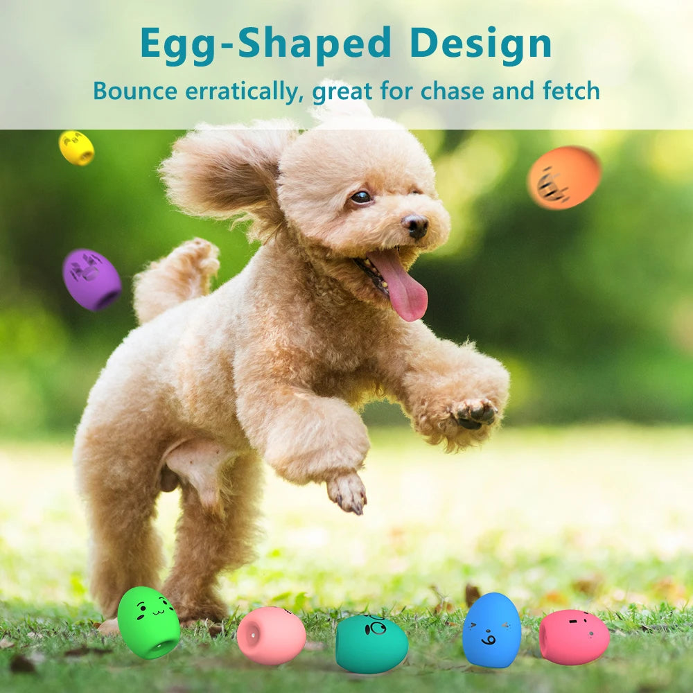 EggSqueak Pals: Rubber Squeaky Easter Egg Toys for Pets