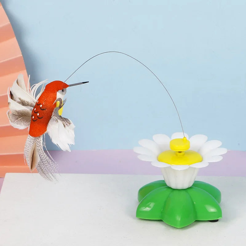 WhirlWing Frenzy: Electric Rotating Butterfly & Bird Interactive Pet Toy