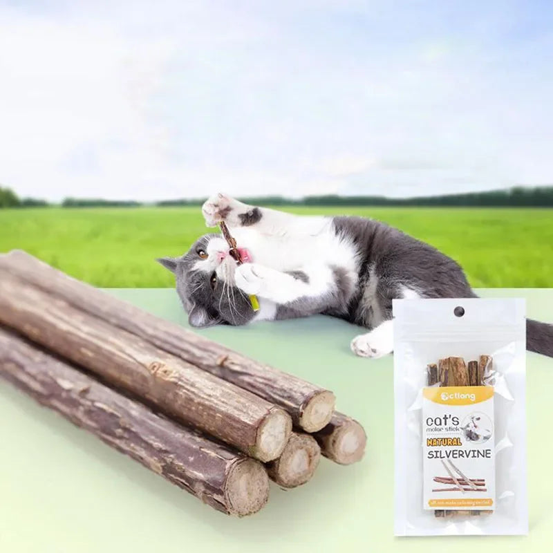 SilverWhiskers: Natural Dental Delight Sticks for Cats