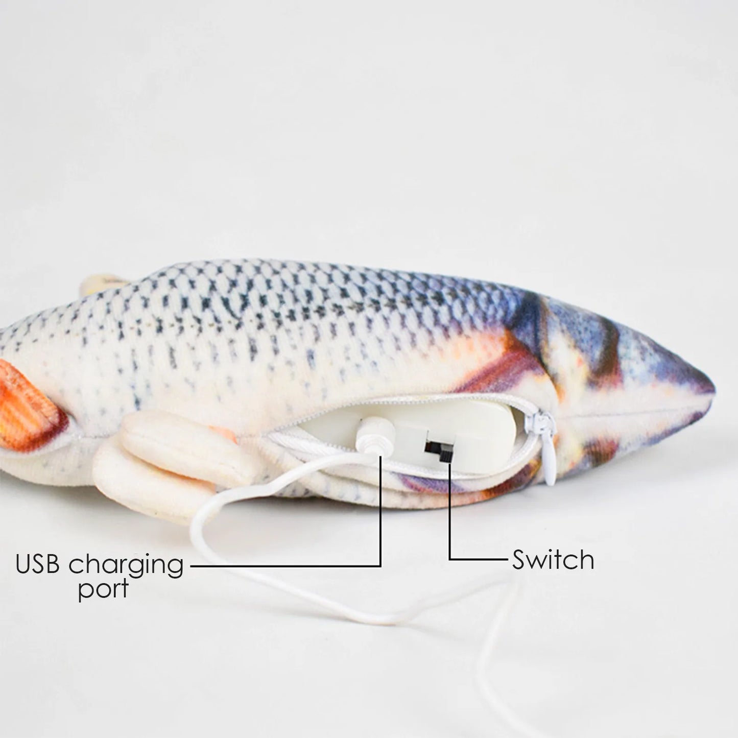 SwishFish: USB Rechargeable Wiggle Fish Toy for Pets