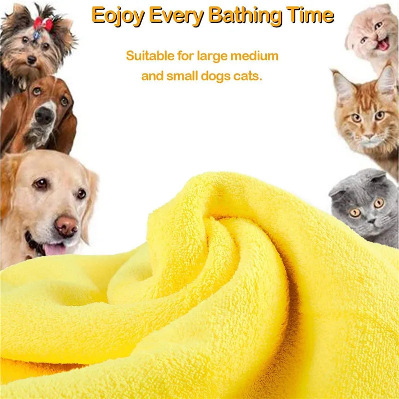 SwiftDry ComfyPet: Ultra-Absorbent Microfiber Bath Towel for Dogs and Cats