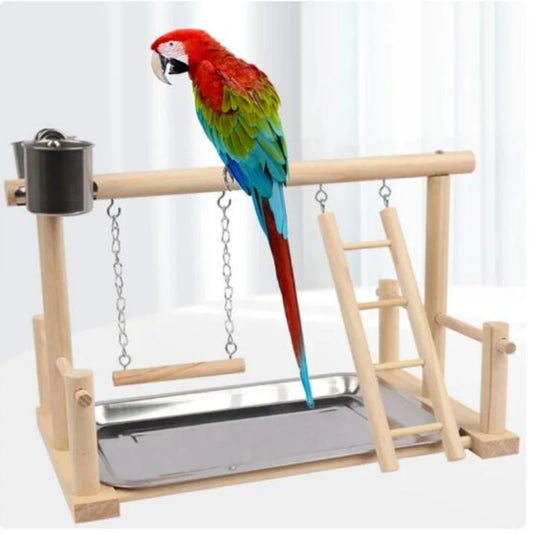 ParrotPerch Pro: Solid Wood Interactive Training Playground