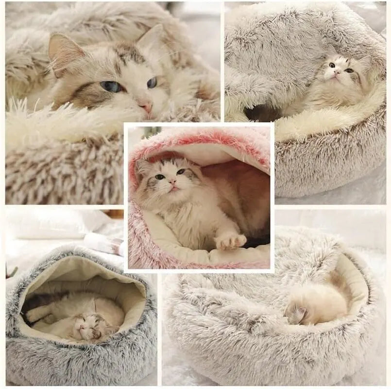 PlushPaws Cozy Retreat Pet Bed
